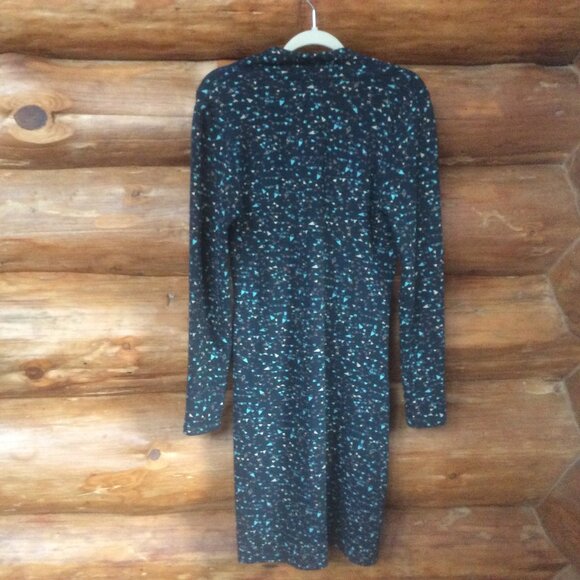 CARVE DESIGNS Deep Sea Hills Napa Cowl Neck Long Sleeve Dress Size Medium - Picture 2 of 6